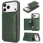 Kalebol Strong MagSafe Magnetic Two-Fold Card Bag Leather Phone Case, For iPhone 17 Pro Max, For iPhone 17 Pro, For iPhone 17, For iPhone Air