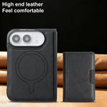 Kalebol Strong MagSafe Magnetic Two-Fold Card Bag Leather Phone Case, For iPhone Fold, For iPhone 18 Pro, For iPhone 18 Pro Max, For iPhone 17 Pro Max, For iPhone 17 Pro, For iPhone 17, For iPhone Air, For iPhone 17e / 16e