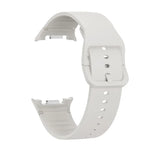 For Samsung Galaxy Watch8 / Watch8 Classic Solid Color Stitched Silicone Watch Band, S, M