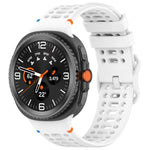 Eight-shaped Buckle Breathable Stitched Silicone Watch Band, For Samsung Galaxy Watch8 / Watch8 Classic