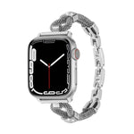 Copper Chain Diamonds Metal Watch Band, For Apple Watch 46mm / 49mm / 45mm / 44mm, For Apple Watch 42mm / 41mm / 40mm / 38mm