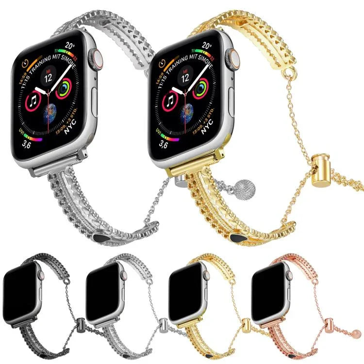 White Stone Love Bracelet Zinc Alloy Watch Band, For Apple Watch 46mm / 49mm / 45mm / 44mm, For Apple Watch 42mm / 41mm / 40mm / 38mm