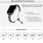 White Stone Love Bracelet Zinc Alloy Watch Band, For Apple Watch 46mm / 49mm / 45mm / 44mm, For Apple Watch 42mm / 41mm / 40mm / 38mm