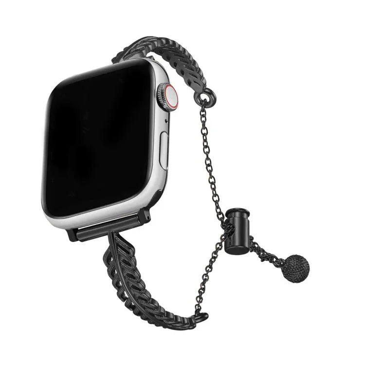 Metal Feather Copper Zinc Alloy Watch Band, For Apple Watch 46mm / 49mm / 45mm / 44mm, For Apple Watch 42mm / 41mm / 40mm / 38mm