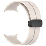 Fold Magnetic Buckle Silicone Watch Band, For Samsung Galaxy Watch8 / Watch8 Classic
