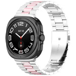 Three Beads Stainless Steel Watch Band with Removal Tool, For Samsung Galaxy Watch Ultra 47mm / Ultra 2025, For Samsung Galaxy Watch8 / Watch8 Classic