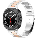 Three Beads Stainless Steel Watch Band with Removal Tool, For Samsung Galaxy Watch Ultra 47mm / Ultra 2025, For Samsung Galaxy Watch8 / Watch8 Classic