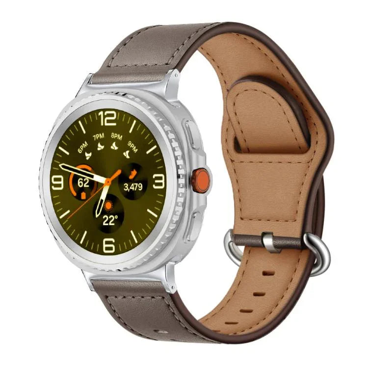 Classic Buckle Genuine Leather Watch Band, For Samsung Galaxy Watch8 / Watch8 Classic