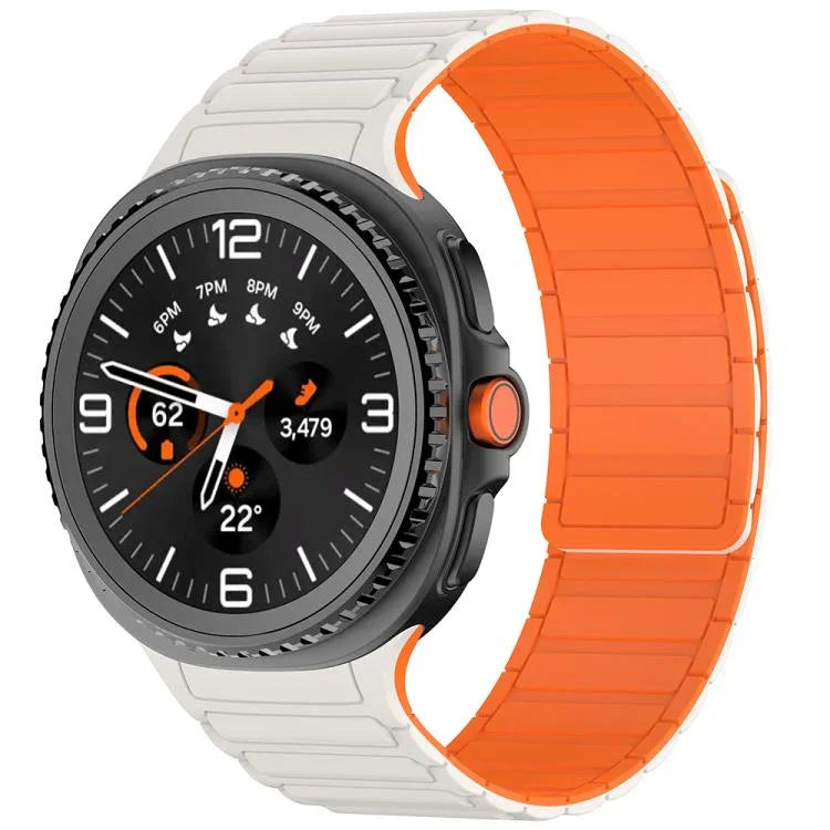 Tri-beads Magnetic Silicone Watch Band, For Samsung Galaxy Watch8 / Watch8 Classic