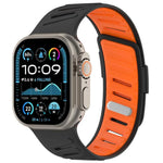 Oblique Buckle Breathable Two-Color Silicone Watch Band, For Apple Watch 46mm / 49mm / 45mm / 44mm