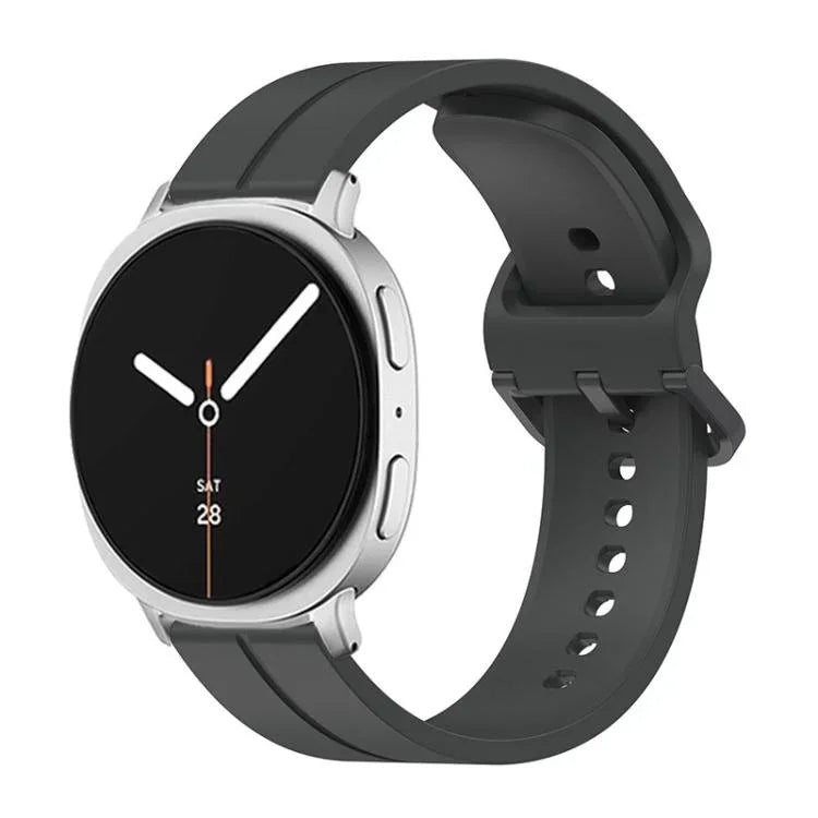 Colorful Buckle Grooved Silicone Watch Band, For Samsung Galaxy Watch8 / Watch8 Classic