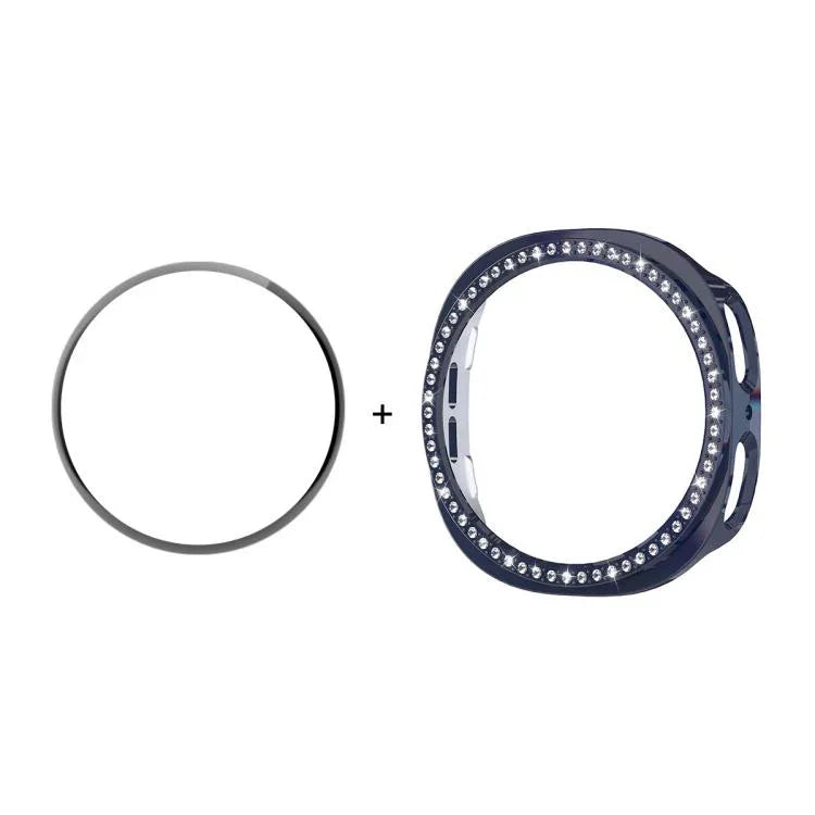 ENKAY Hat-Prince Diamond PC Watch Cover with Full Coverage PMMA Soft Film, For Samsung Galaxy Watch8 44mm, For Samsung Galaxy Watch8 40mm