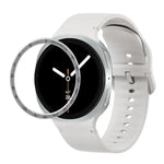 Speed Bezel and Solid Color Stitched Silicone Watch Band, For Samsung Galaxy Watch8 44mm, For Samsung Galaxy Watch8 40mm