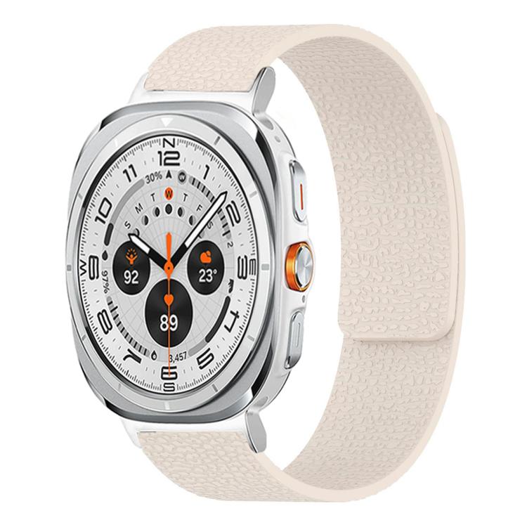 Lychee Texture Soft Magnetic Silicone Watch Band, For Samsung Galaxy Watch Ultra 47mm / Ultra 2025, For Samsung Galaxy Watch8 / 8 Classic