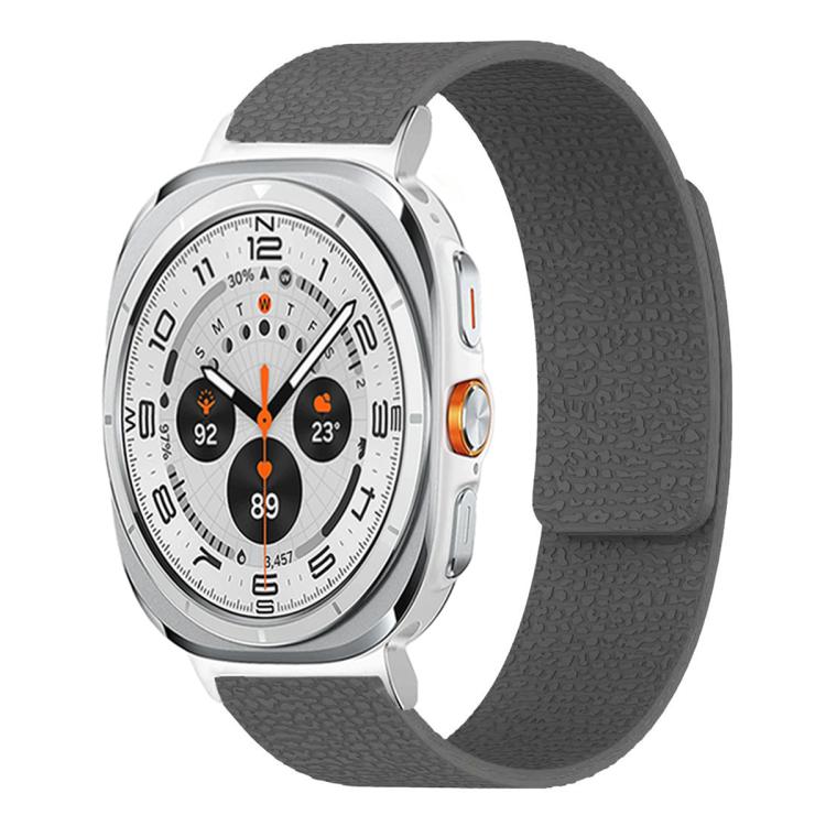 Lychee Texture Soft Magnetic Silicone Watch Band, For Samsung Galaxy Watch Ultra 47mm / Ultra 2025, For Samsung Galaxy Watch8 / 8 Classic
