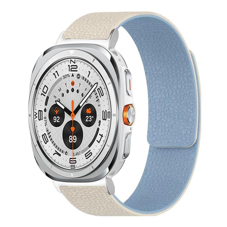 Lychee Texture Soft Magnetic Silicone Watch Band, For Samsung Galaxy Watch Ultra 47mm / Ultra 2025, For Samsung Galaxy Watch8 / 8 Classic