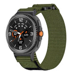 Two Sections Nylon Hook And Loop Fastener Watch Band, For Samsung Galaxy Watch8 / Watch8 Classic