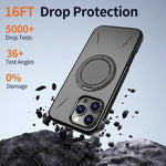 Kalebol Magnetic MagSafe Rotation Holder PC Phone Case, For iPhone 16 Pro Max, For iPhone 16 Pro, For iPhone 16 Plus, For iPhone 16, For iPhone 15 Pro Max, For iPhone 15 Pro