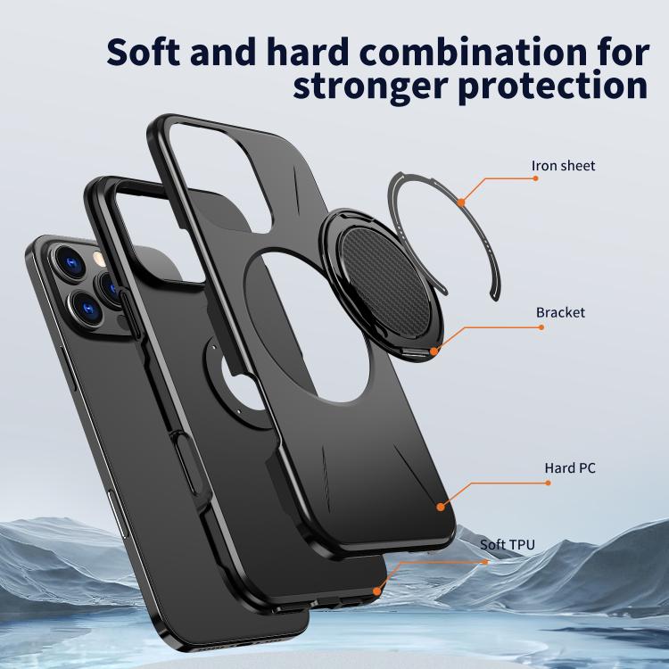 Kalebol Magnetic MagSafe Rotation Holder PC Phone Case, For iPhone 14 Pro, For iPhone 14 Pro Max, For iPhone 13 Pro Max, For iPhone 13 Pro, For iPhone 13