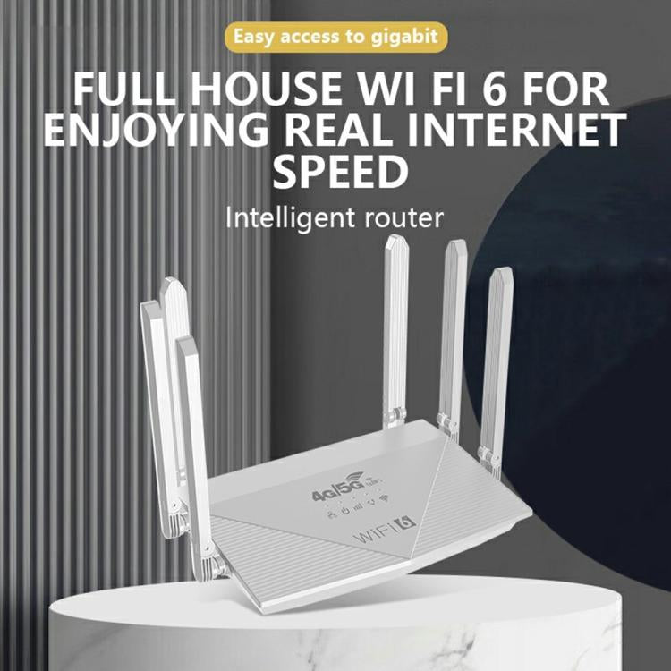 WR900-E Eurasian Version 4G SIM Card 6 Antennas 4 LAN Ports Router LTE WiFi6 Router, WR900-E