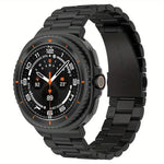 Integrated Three Beads Metal Titanium Watch Band, For Samsung Galaxy Watch8 / Watch8 Classic