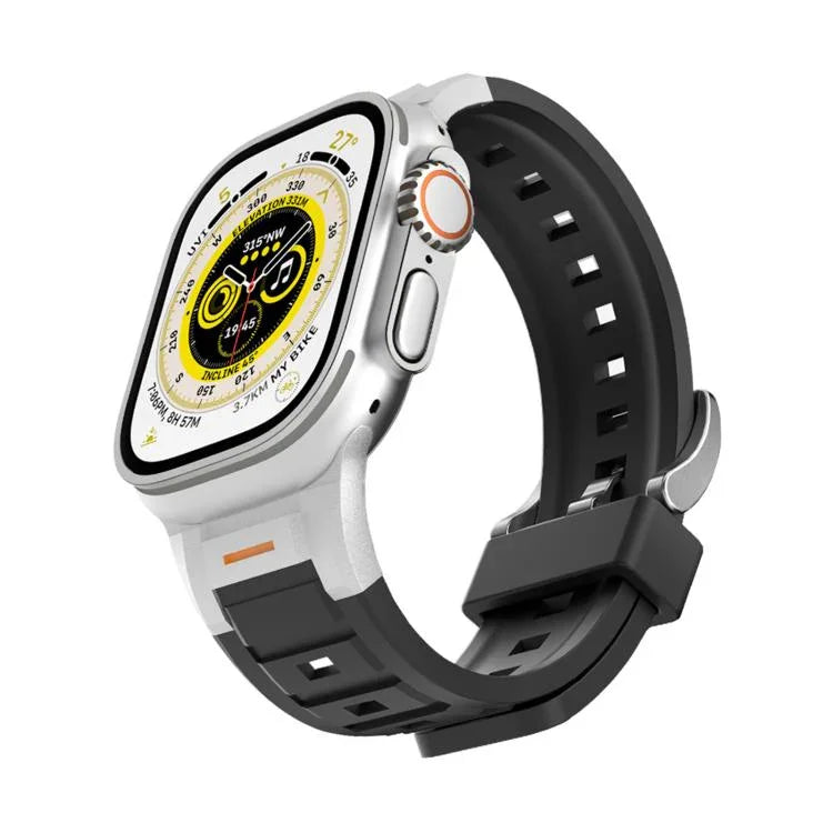 Pioneer Metal Joint Colorful Silicone Watch Band, For Apple Watch 46mm / 49mm / 45mm / 44mm, For Apple Watch 42mm / 41mm / 40mm / 38mm