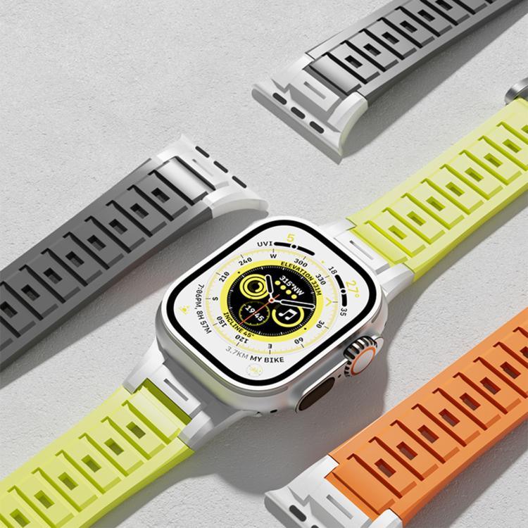 Pioneer Metal Joint Colorful Silicone Watch Band, For Apple Watch 46mm / 49mm / 45mm / 44mm, For Apple Watch 42mm / 41mm / 40mm / 38mm