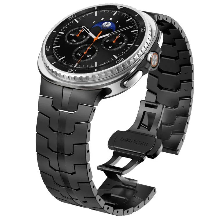 Butterfly Buckle Stainless Steel Watch Band, For Samsung Galaxy Watch8 / Watch8 Classic