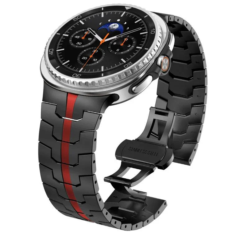 Butterfly Buckle Stainless Steel Watch Band, For Samsung Galaxy Watch8 / Watch8 Classic