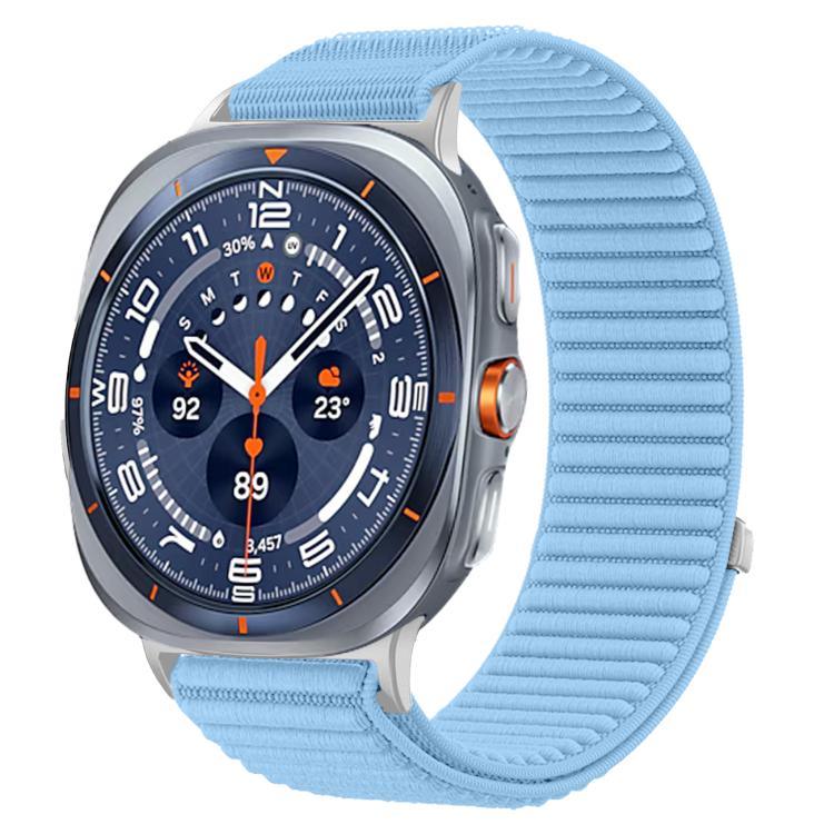 Woven Nylon Hook And Loop Fastener Metal Interface Watch Band, For Samsung Galaxy Watch Ultra 47mm / Ultra 2025