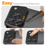 NORTHJO Matte Camera Lens Metal Protector Tempered Glass Rear Lens Film, For iPhone 17 Pro Max, For iPhone 17 Pro