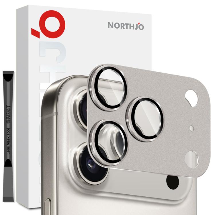 NORTHJO Matte Camera Lens Metal Protector Tempered Glass Rear Lens Film, For iPhone 17 Pro Max, For iPhone 17 Pro