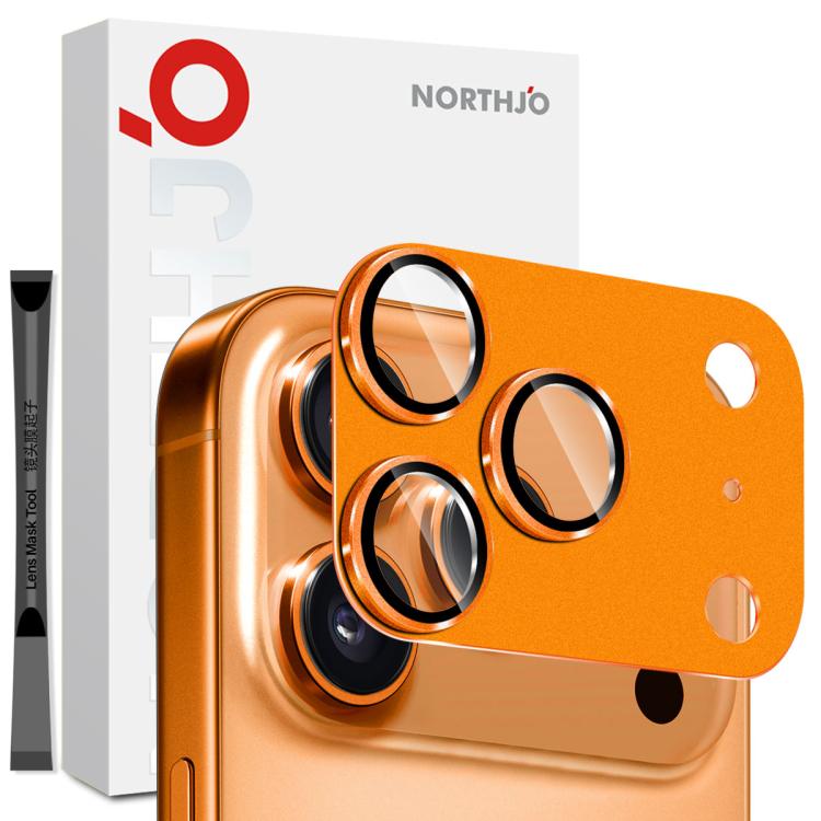NORTHJO Matte Camera Lens Metal Protector Tempered Glass Rear Lens Film, For iPhone 17 Pro Max, For iPhone 17 Pro