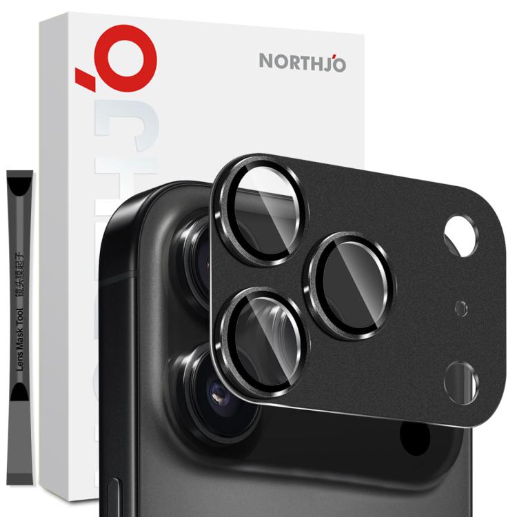NORTHJO Matte Camera Lens Metal Protector Tempered Glass Rear Lens Film, For iPhone 17 Pro Max, For iPhone 17 Pro
