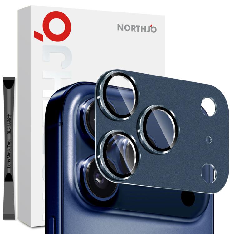 NORTHJO Matte Camera Lens Metal Protector Tempered Glass Rear Lens Film, For iPhone 17 Pro Max, For iPhone 17 Pro