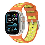 Tire Texture Two-Color Silicone Watch Band, For Apple Watch 46mm / 49mm / 45mm / 44mm, For Apple Watch 42mm / 41mm / 40mm / 38mm