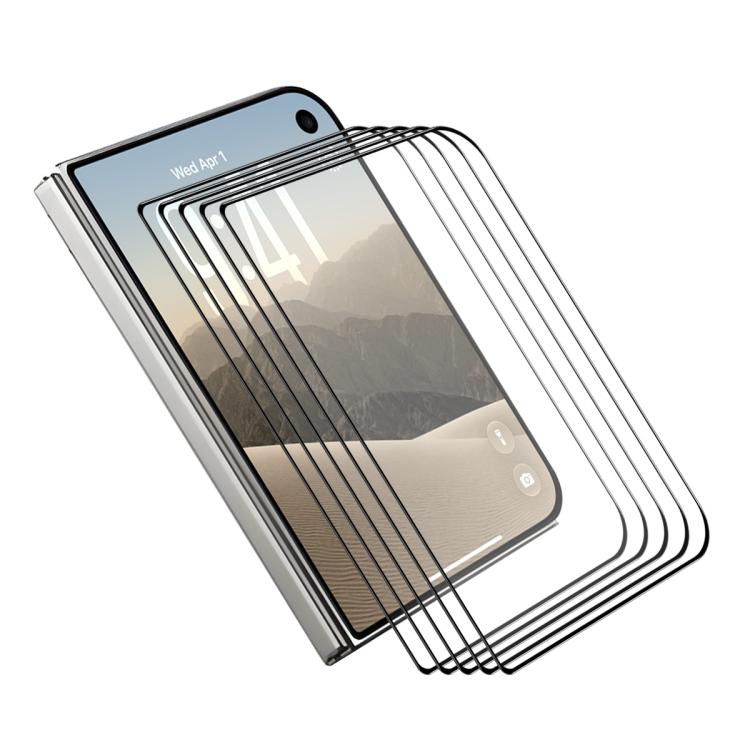 5 PCS/Pack ENKAY Thickened Glue No White Edge High Aluminum-silicon Tempered Glass Film, For iPhone Duo Outer Screen, For iPhone 18 Pro, For iPhone 18 Pro Max, For iPhone 17 Pro Max, For iPhone 17 Pro, For iPhone 17, For iPhone Air