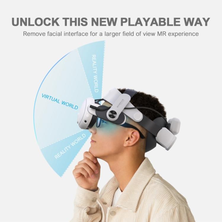 BOBOVR M3 Pro For Meta Quest 3S / 3 VR Head Strap with 5200mAh Battery Pack, M3 Pro