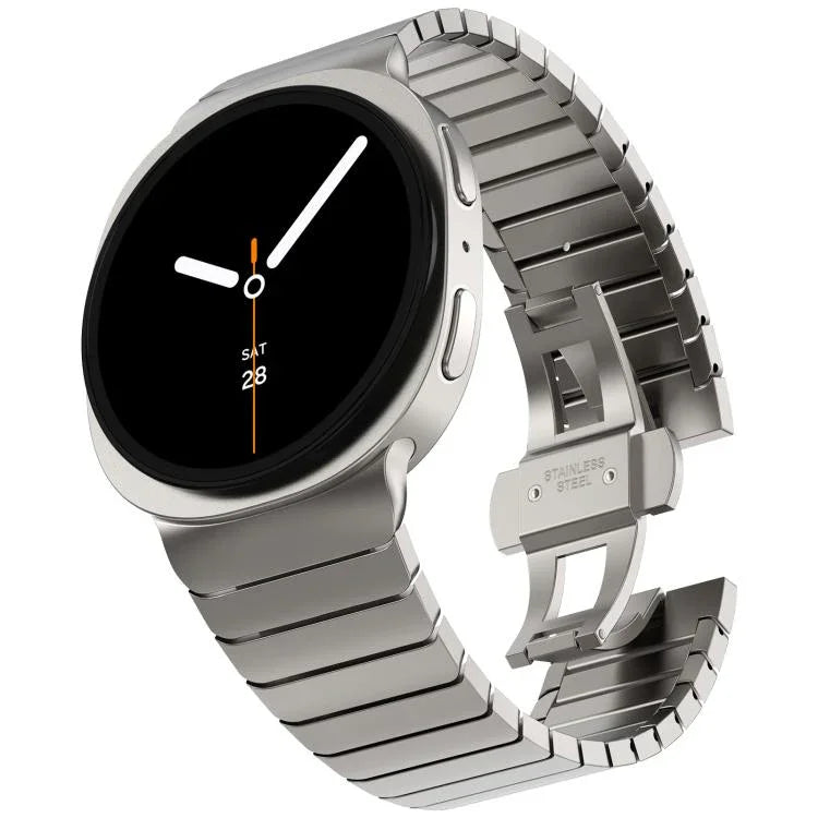 One Beads Butterfly Buckle Titanium Alloy Watch Band, For Samsung Galaxy Watch8 / Watch8 Classic