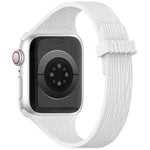 Water Wood Grain Small Waist Magnetic Silicone Watch Band, For Apple Watch 46mm / 49mm / 45mm / 44mm, For Apple Watch 42mm / 41mm / 40mm / 38mm