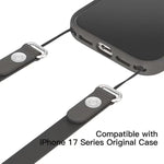 Crossbody Imitation Nylon Magnetic Liquid Pop-Up Animation Liquid Silicone Phone Case, For iPhone 17 Pro Max, For iPhone 17 Pro, For iPhone 17