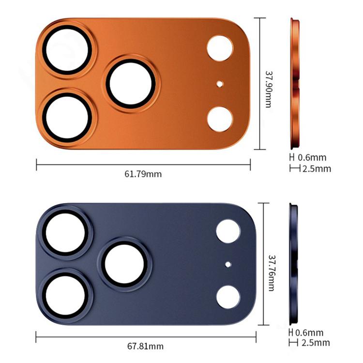 Kalebol Armor Full-Coverage Metal Lens Ring Protector Film, For iPhone 17 Pro Max, For iPhone 17 Pro