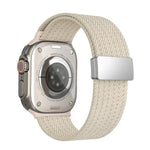 Single Color Magnetic Snap Four Strand Elastic Nylon Watch Band, For Apple Watch 46mm / 49mm / 45mm / 44mm, For Apple Watch 42mm / 41mm / 40mm / 38mm