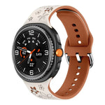 Dual Color Engraved Silicone Watch Band, For Samsung Galaxy Watch8 / Watch8 Classic