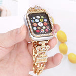 Crown-style Single Diamond Hollow PC Watch Shell, For Apple Watch Series 6 / 5 / 4 & SE 44mm, For Apple Watch Series 6 / 5 / 4 & SE 40mm, For Apple Watch Series 10 / 11 46mm, For Apple Watch Series 10 / 11 42mm, For Apple Watch Series 9 / 8 / 7 45mm   ...