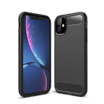 Brushed Texture Carbon Fiber TPU Case for iPhone XIR 2019, For iPhone 11