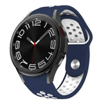 Two Color Reverse Buckle Silicone Watch Band, For Samsung Galaxy Watch FE / 7 / 6 / 5 / 4