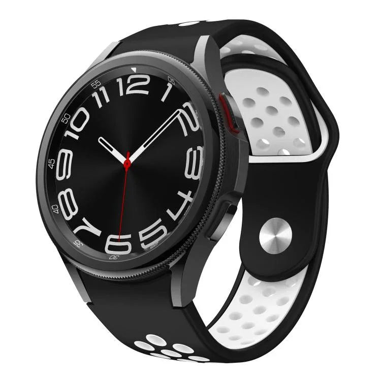 Two Color Reverse Buckle Silicone Watch Band, For Samsung Galaxy Watch FE / 7 / 6 / 5 / 4