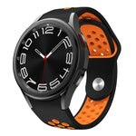 Two Color Reverse Buckle Silicone Watch Band, For Samsung Galaxy Watch FE / 7 / 6 / 5 / 4
