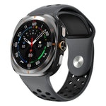 Two Color Round Holes Reverse Buckle Silicone Watch Band, For Samsung Galaxy Watch Ultra 47mm / Ultra 2025
